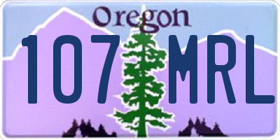 OR license plate 107MRL