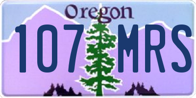 OR license plate 107MRS
