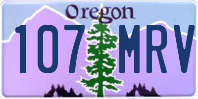 OR license plate 107MRV