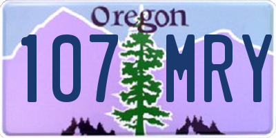OR license plate 107MRY