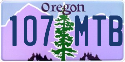 OR license plate 107MTB