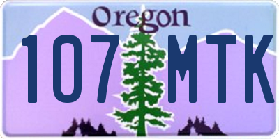 OR license plate 107MTK
