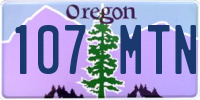 OR license plate 107MTN