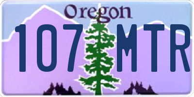 OR license plate 107MTR