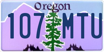 OR license plate 107MTU