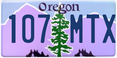 OR license plate 107MTX