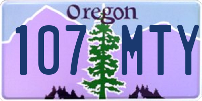 OR license plate 107MTY