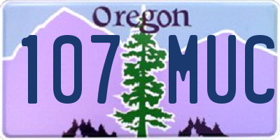 OR license plate 107MUC