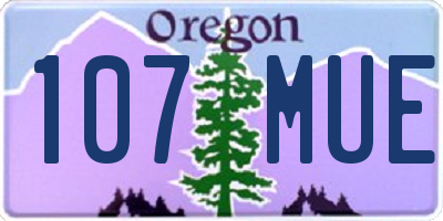 OR license plate 107MUE