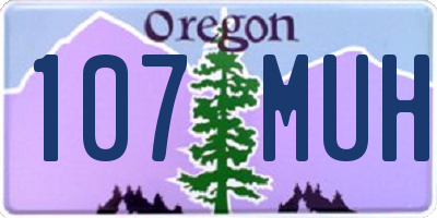 OR license plate 107MUH