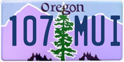 OR license plate 107MUI