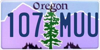 OR license plate 107MUU