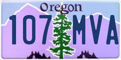 OR license plate 107MVA