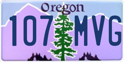 OR license plate 107MVG