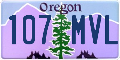OR license plate 107MVL