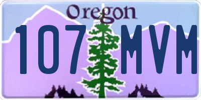 OR license plate 107MVM