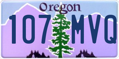 OR license plate 107MVQ