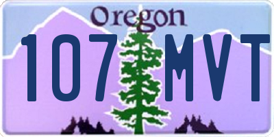 OR license plate 107MVT