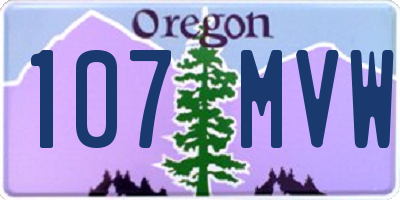OR license plate 107MVW