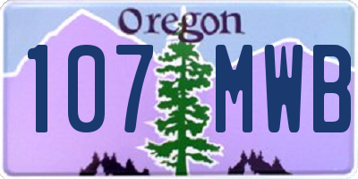 OR license plate 107MWB