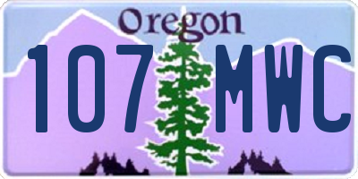 OR license plate 107MWC