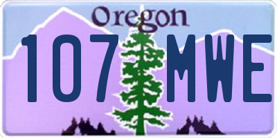OR license plate 107MWE