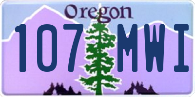 OR license plate 107MWI