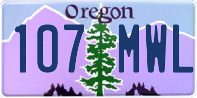 OR license plate 107MWL