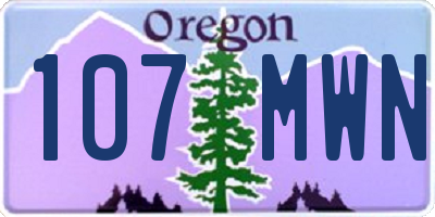 OR license plate 107MWN