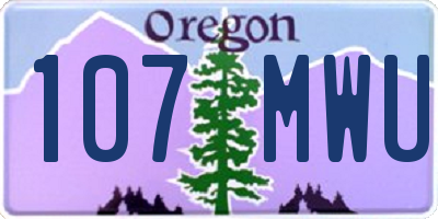 OR license plate 107MWU