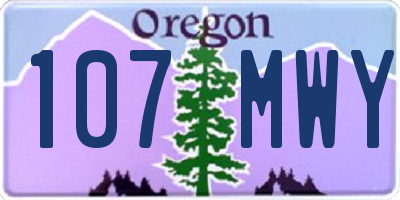 OR license plate 107MWY