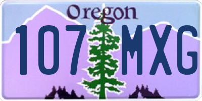 OR license plate 107MXG