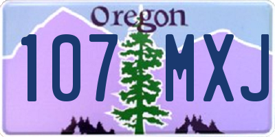 OR license plate 107MXJ