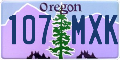 OR license plate 107MXK
