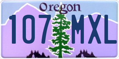 OR license plate 107MXL
