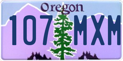 OR license plate 107MXM
