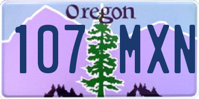 OR license plate 107MXN