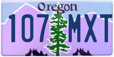 OR license plate 107MXT