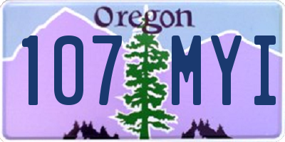 OR license plate 107MYI