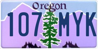 OR license plate 107MYK