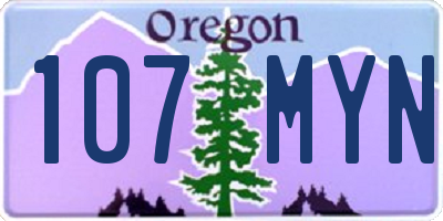 OR license plate 107MYN