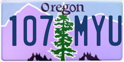OR license plate 107MYU