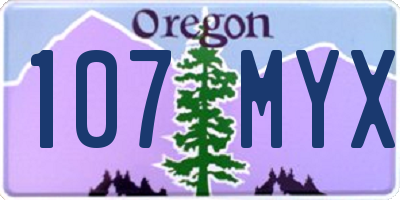 OR license plate 107MYX