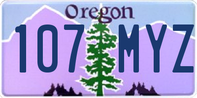OR license plate 107MYZ