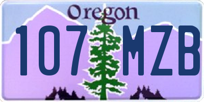 OR license plate 107MZB