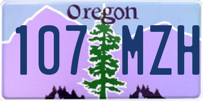 OR license plate 107MZH