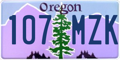 OR license plate 107MZK