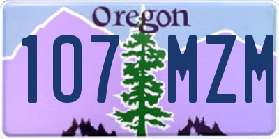 OR license plate 107MZM