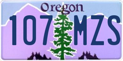 OR license plate 107MZS