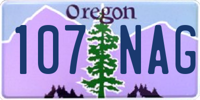 OR license plate 107NAG